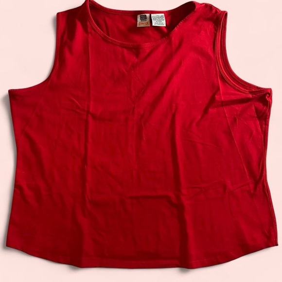 Faded Glory Tops - Faded Glory Vibrant Red Tank Top